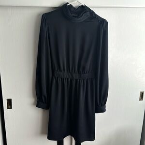 Who What Wear Black High Neck Dress